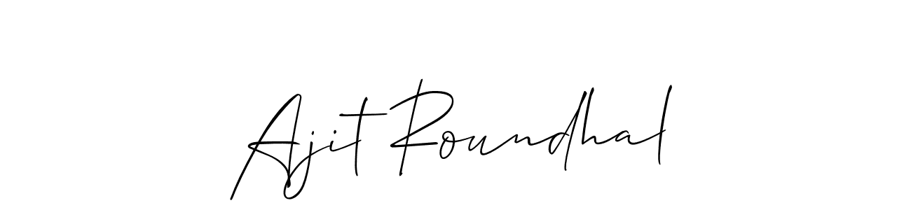 You should practise on your own different ways (Allison_Script) to write your name (Ajit Roundhal) in signature. don't let someone else do it for you. Ajit Roundhal signature style 2 images and pictures png