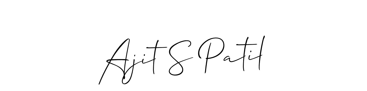 How to make Ajit S Patil signature? Allison_Script is a professional autograph style. Create handwritten signature for Ajit S Patil name. Ajit S Patil signature style 2 images and pictures png