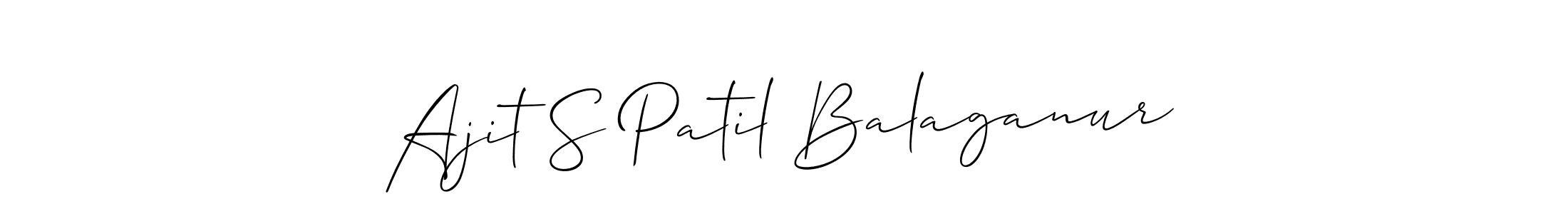 How to make Ajit S Patil Balaganur name signature. Use Allison_Script style for creating short signs online. This is the latest handwritten sign. Ajit S Patil Balaganur signature style 2 images and pictures png