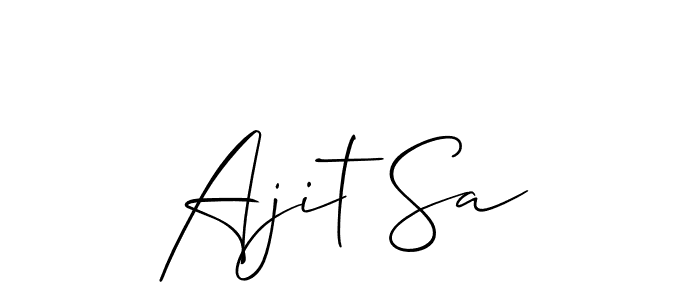 Best and Professional Signature Style for Ajit Sa. Allison_Script Best Signature Style Collection. Ajit Sa signature style 2 images and pictures png