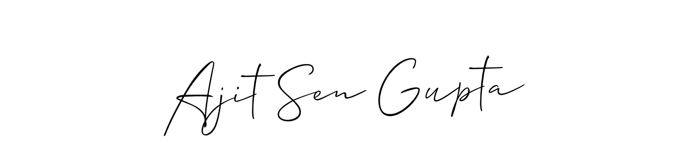 Use a signature maker to create a handwritten signature online. With this signature software, you can design (Allison_Script) your own signature for name Ajit Sen Gupta. Ajit Sen Gupta signature style 2 images and pictures png