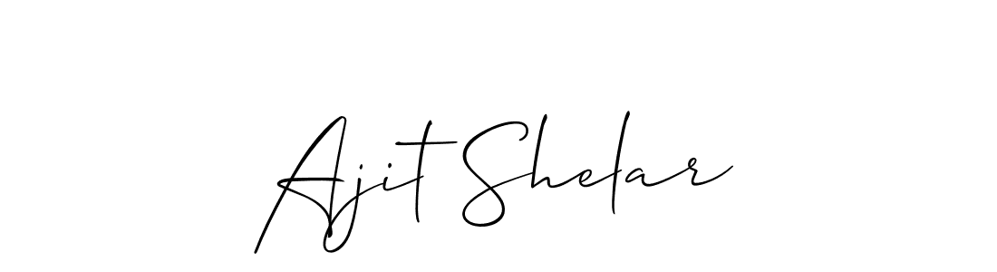 Allison_Script is a professional signature style that is perfect for those who want to add a touch of class to their signature. It is also a great choice for those who want to make their signature more unique. Get Ajit Shelar name to fancy signature for free. Ajit Shelar signature style 2 images and pictures png