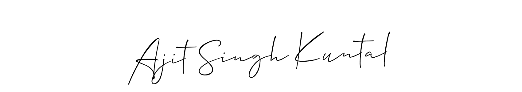 Also You can easily find your signature by using the search form. We will create Ajit Singh Kuntal name handwritten signature images for you free of cost using Allison_Script sign style. Ajit Singh Kuntal signature style 2 images and pictures png