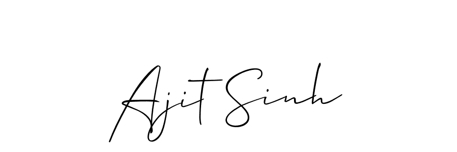 Design your own signature with our free online signature maker. With this signature software, you can create a handwritten (Allison_Script) signature for name Ajit Sinh. Ajit Sinh signature style 2 images and pictures png