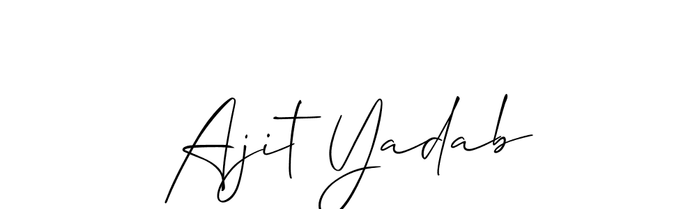 You should practise on your own different ways (Allison_Script) to write your name (Ajit Yadab) in signature. don't let someone else do it for you. Ajit Yadab signature style 2 images and pictures png