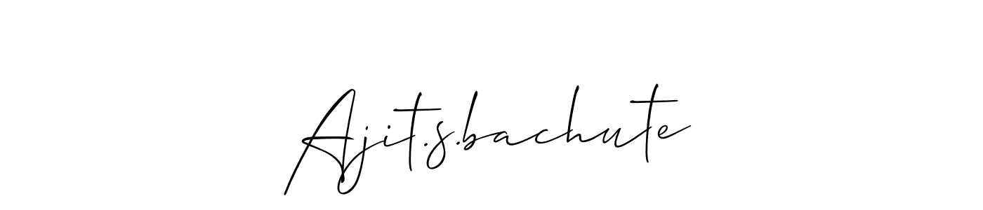 The best way (Allison_Script) to make a short signature is to pick only two or three words in your name. The name Ajit.s.bachute include a total of six letters. For converting this name. Ajit.s.bachute signature style 2 images and pictures png