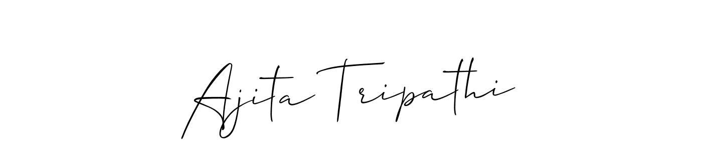 Create a beautiful signature design for name Ajita Tripathi. With this signature (Allison_Script) fonts, you can make a handwritten signature for free. Ajita Tripathi signature style 2 images and pictures png