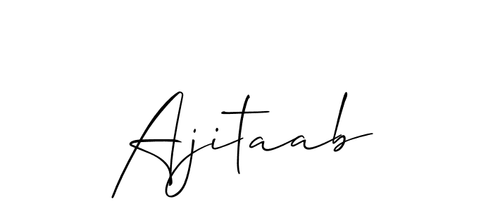 The best way (Allison_Script) to make a short signature is to pick only two or three words in your name. The name Ajitaab include a total of six letters. For converting this name. Ajitaab signature style 2 images and pictures png