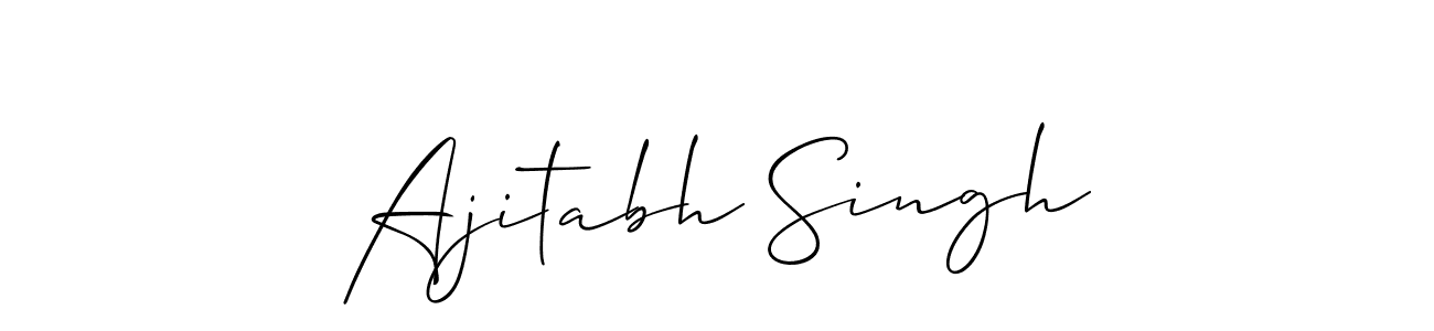 Design your own signature with our free online signature maker. With this signature software, you can create a handwritten (Allison_Script) signature for name Ajitabh Singh. Ajitabh Singh signature style 2 images and pictures png