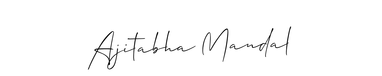 Allison_Script is a professional signature style that is perfect for those who want to add a touch of class to their signature. It is also a great choice for those who want to make their signature more unique. Get Ajitabha Mandal name to fancy signature for free. Ajitabha Mandal signature style 2 images and pictures png