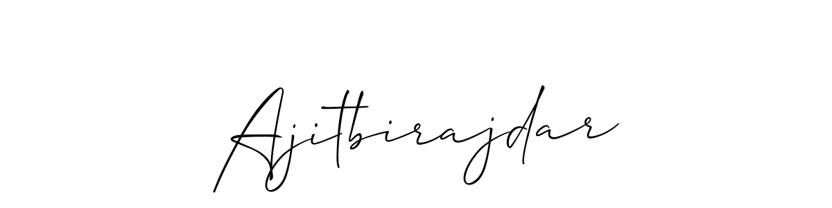 Allison_Script is a professional signature style that is perfect for those who want to add a touch of class to their signature. It is also a great choice for those who want to make their signature more unique. Get Ajitbirajdar name to fancy signature for free. Ajitbirajdar signature style 2 images and pictures png