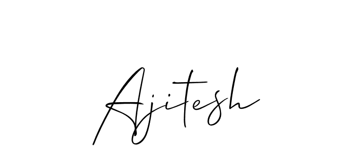 How to make Ajitesh signature? Allison_Script is a professional autograph style. Create handwritten signature for Ajitesh name. Ajitesh signature style 2 images and pictures png