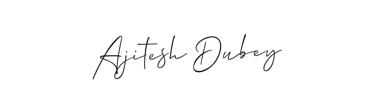 Make a beautiful signature design for name Ajitesh Dubey. With this signature (Allison_Script) style, you can create a handwritten signature for free. Ajitesh Dubey signature style 2 images and pictures png