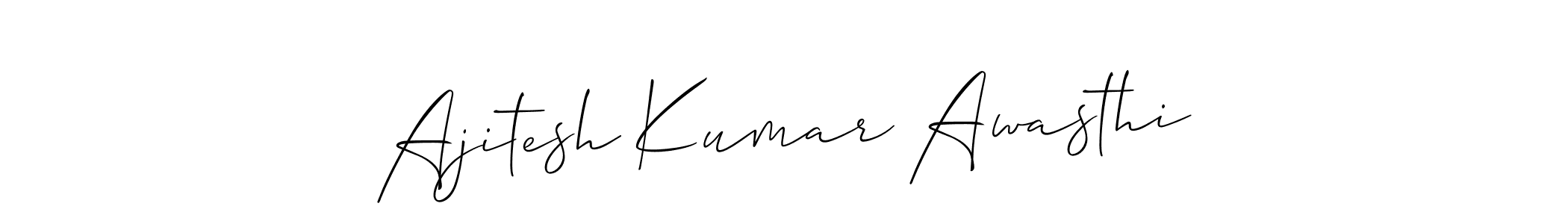 Use a signature maker to create a handwritten signature online. With this signature software, you can design (Allison_Script) your own signature for name Ajitesh Kumar Awasthi. Ajitesh Kumar Awasthi signature style 2 images and pictures png