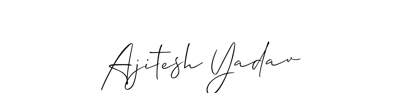 Make a short Ajitesh Yadav signature style. Manage your documents anywhere anytime using Allison_Script. Create and add eSignatures, submit forms, share and send files easily. Ajitesh Yadav signature style 2 images and pictures png