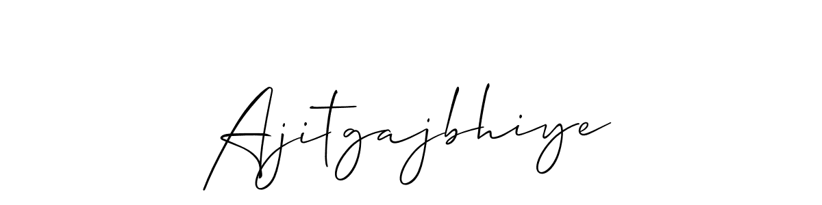 Also we have Ajitgajbhiye name is the best signature style. Create professional handwritten signature collection using Allison_Script autograph style. Ajitgajbhiye signature style 2 images and pictures png