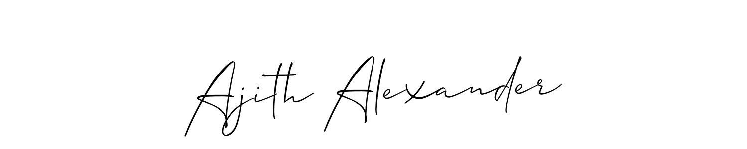 How to make Ajith Alexander signature? Allison_Script is a professional autograph style. Create handwritten signature for Ajith Alexander name. Ajith Alexander signature style 2 images and pictures png