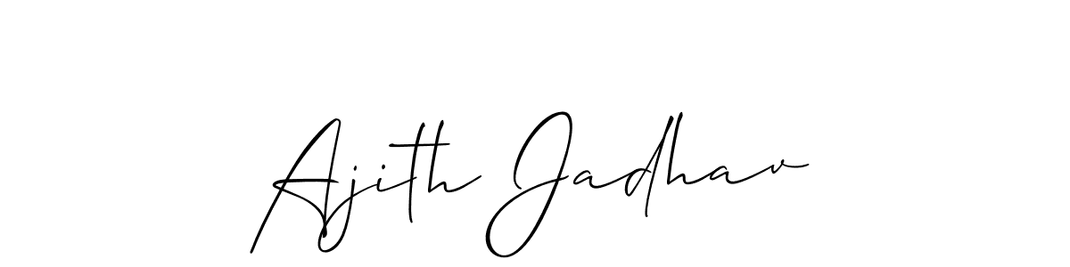 Make a beautiful signature design for name Ajith Jadhav. With this signature (Allison_Script) style, you can create a handwritten signature for free. Ajith Jadhav signature style 2 images and pictures png