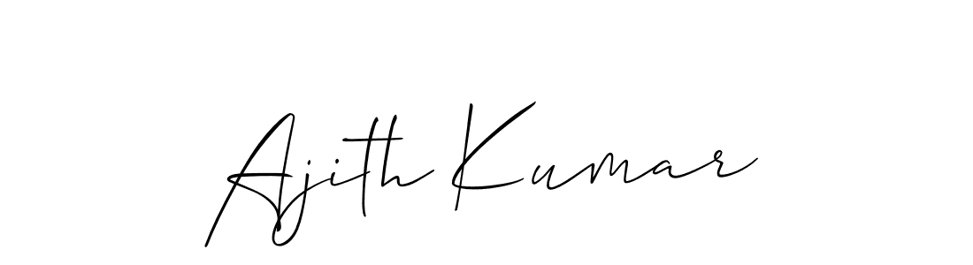 Use a signature maker to create a handwritten signature online. With this signature software, you can design (Allison_Script) your own signature for name Ajith Kumar. Ajith Kumar signature style 2 images and pictures png