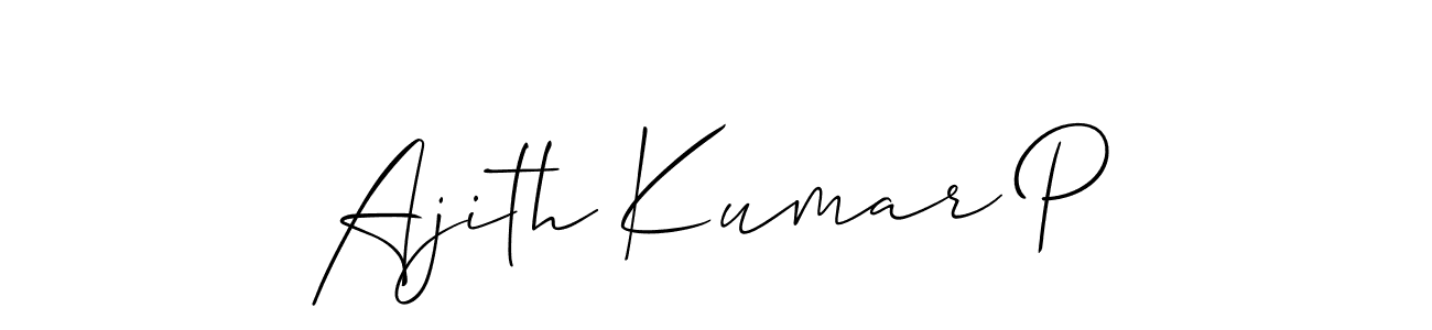 Similarly Allison_Script is the best handwritten signature design. Signature creator online .You can use it as an online autograph creator for name Ajith Kumar P. Ajith Kumar P signature style 2 images and pictures png