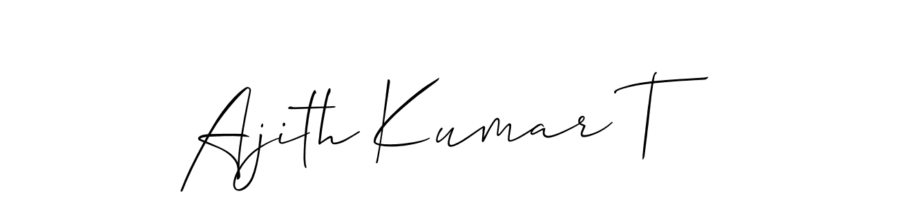Make a short Ajith Kumar T signature style. Manage your documents anywhere anytime using Allison_Script. Create and add eSignatures, submit forms, share and send files easily. Ajith Kumar T signature style 2 images and pictures png