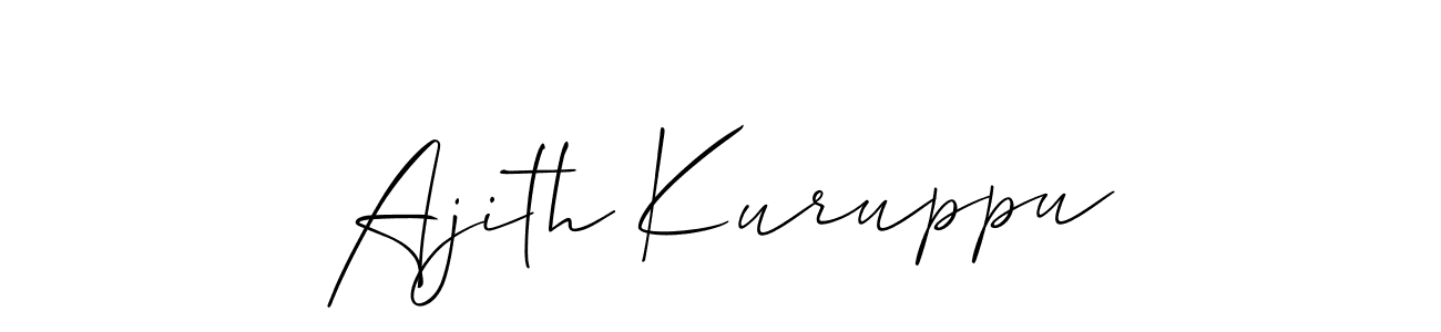 Use a signature maker to create a handwritten signature online. With this signature software, you can design (Allison_Script) your own signature for name Ajith Kuruppu. Ajith Kuruppu signature style 2 images and pictures png