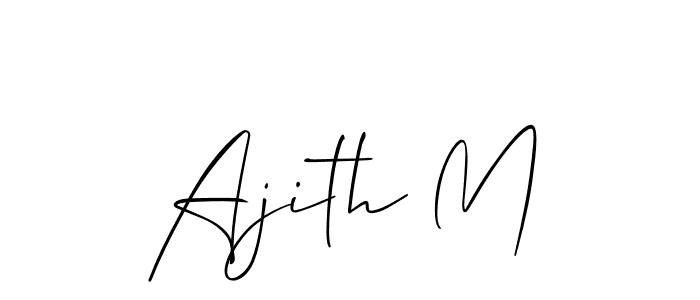 How to make Ajith M signature? Allison_Script is a professional autograph style. Create handwritten signature for Ajith M name. Ajith M signature style 2 images and pictures png