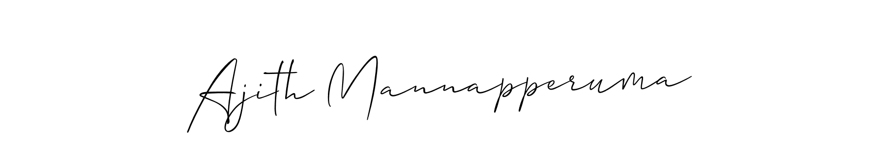 Create a beautiful signature design for name Ajith Mannapperuma. With this signature (Allison_Script) fonts, you can make a handwritten signature for free. Ajith Mannapperuma signature style 2 images and pictures png