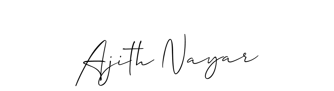 Also You can easily find your signature by using the search form. We will create Ajith Nayar name handwritten signature images for you free of cost using Allison_Script sign style. Ajith Nayar signature style 2 images and pictures png
