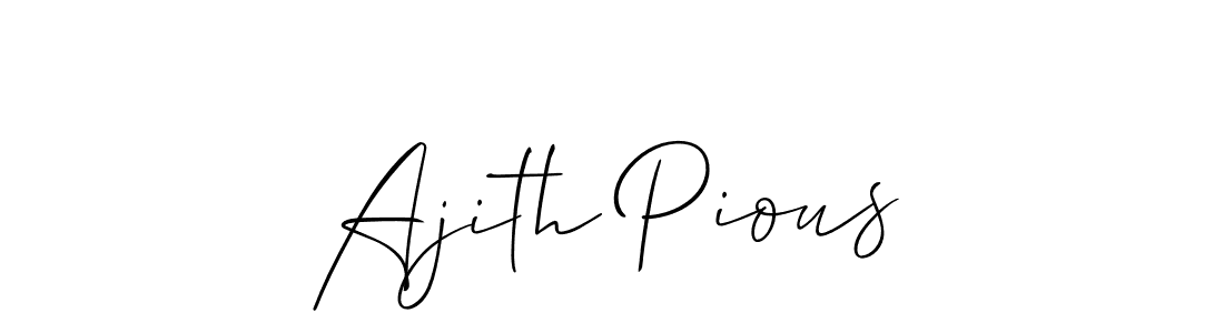 Ajith Pious stylish signature style. Best Handwritten Sign (Allison_Script) for my name. Handwritten Signature Collection Ideas for my name Ajith Pious. Ajith Pious signature style 2 images and pictures png