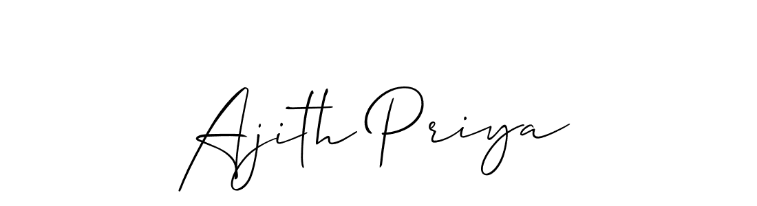 How to make Ajith Priya signature? Allison_Script is a professional autograph style. Create handwritten signature for Ajith Priya name. Ajith Priya signature style 2 images and pictures png