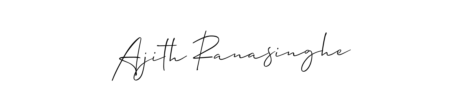 How to make Ajith Ranasinghe signature? Allison_Script is a professional autograph style. Create handwritten signature for Ajith Ranasinghe name. Ajith Ranasinghe signature style 2 images and pictures png