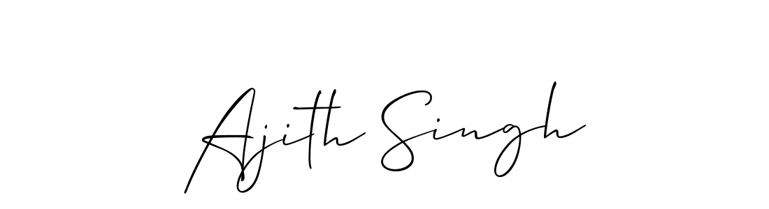 Make a beautiful signature design for name Ajith Singh. With this signature (Allison_Script) style, you can create a handwritten signature for free. Ajith Singh signature style 2 images and pictures png