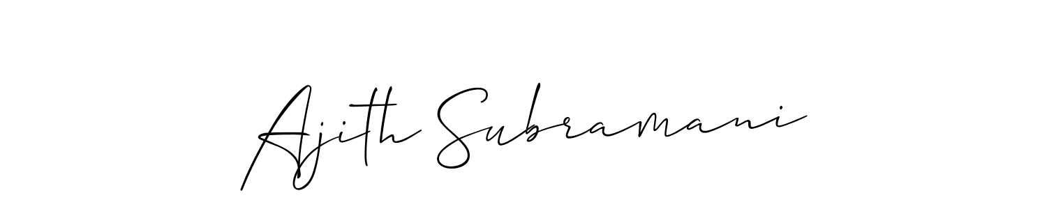 Also You can easily find your signature by using the search form. We will create Ajith Subramani name handwritten signature images for you free of cost using Allison_Script sign style. Ajith Subramani signature style 2 images and pictures png