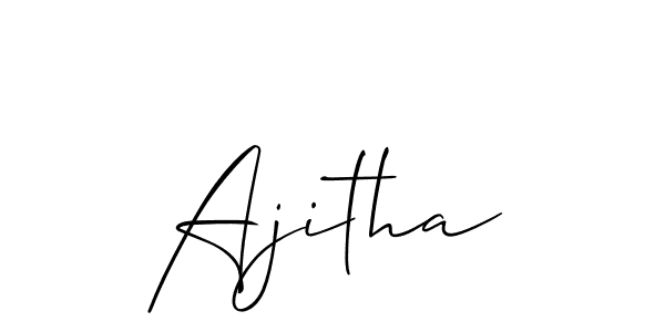 You can use this online signature creator to create a handwritten signature for the name Ajitha. This is the best online autograph maker. Ajitha signature style 2 images and pictures png