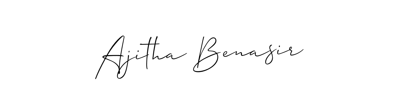 Also we have Ajitha Benasir name is the best signature style. Create professional handwritten signature collection using Allison_Script autograph style. Ajitha Benasir signature style 2 images and pictures png