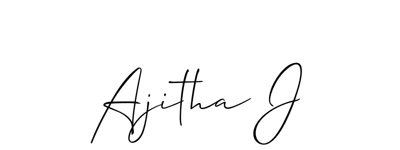 Also we have Ajitha J name is the best signature style. Create professional handwritten signature collection using Allison_Script autograph style. Ajitha J signature style 2 images and pictures png