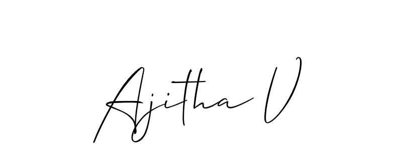Best and Professional Signature Style for Ajitha V. Allison_Script Best Signature Style Collection. Ajitha V signature style 2 images and pictures png