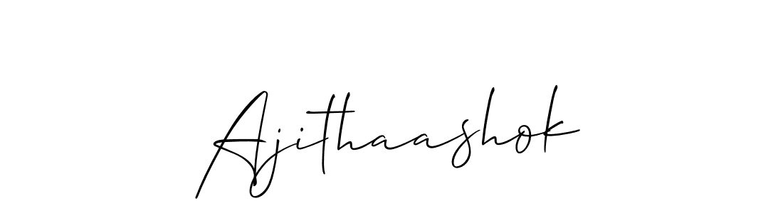 Use a signature maker to create a handwritten signature online. With this signature software, you can design (Allison_Script) your own signature for name Ajithaashok. Ajithaashok signature style 2 images and pictures png