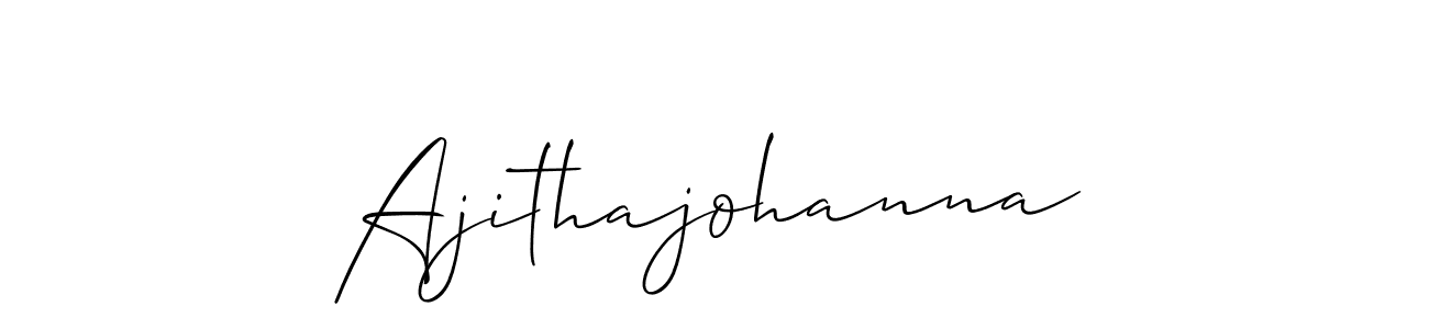 Make a short Ajithajohanna signature style. Manage your documents anywhere anytime using Allison_Script. Create and add eSignatures, submit forms, share and send files easily. Ajithajohanna signature style 2 images and pictures png