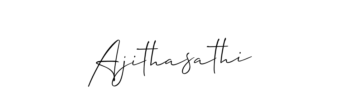 Create a beautiful signature design for name Ajithasathi. With this signature (Allison_Script) fonts, you can make a handwritten signature for free. Ajithasathi signature style 2 images and pictures png