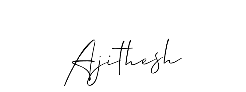 Use a signature maker to create a handwritten signature online. With this signature software, you can design (Allison_Script) your own signature for name Ajithesh. Ajithesh signature style 2 images and pictures png