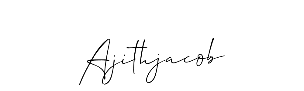 Make a short Ajithjacob signature style. Manage your documents anywhere anytime using Allison_Script. Create and add eSignatures, submit forms, share and send files easily. Ajithjacob signature style 2 images and pictures png