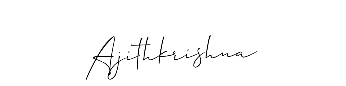 Make a beautiful signature design for name Ajithkrishna. Use this online signature maker to create a handwritten signature for free. Ajithkrishna signature style 2 images and pictures png