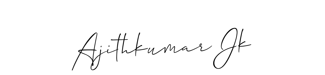 How to make Ajithkumar Jk signature? Allison_Script is a professional autograph style. Create handwritten signature for Ajithkumar Jk name. Ajithkumar Jk signature style 2 images and pictures png