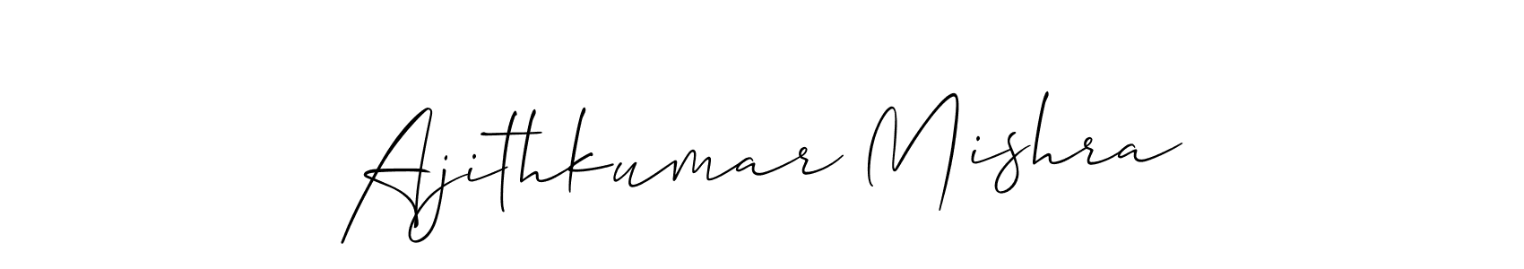 How to make Ajithkumar Mishra signature? Allison_Script is a professional autograph style. Create handwritten signature for Ajithkumar Mishra name. Ajithkumar Mishra signature style 2 images and pictures png