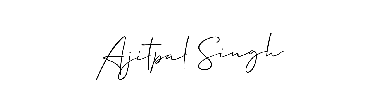 if you are searching for the best signature style for your name Ajitpal Singh. so please give up your signature search. here we have designed multiple signature styles  using Allison_Script. Ajitpal Singh signature style 2 images and pictures png