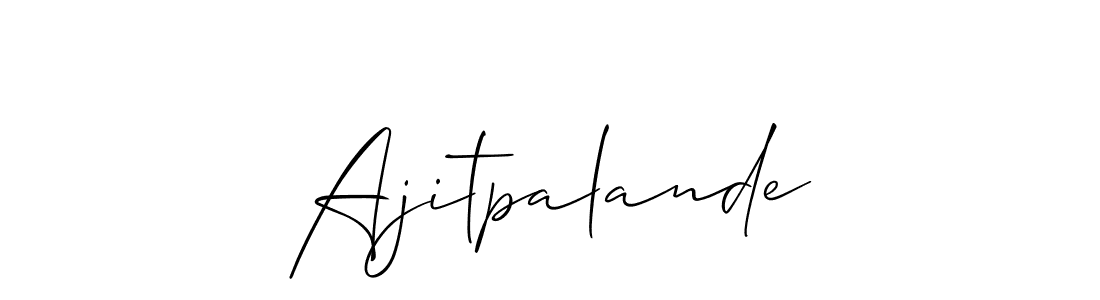 Use a signature maker to create a handwritten signature online. With this signature software, you can design (Allison_Script) your own signature for name Ajitpalande. Ajitpalande signature style 2 images and pictures png