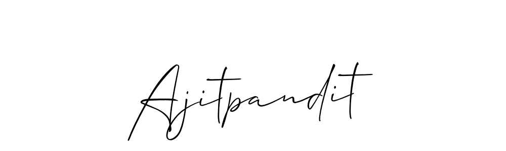 Similarly Allison_Script is the best handwritten signature design. Signature creator online .You can use it as an online autograph creator for name Ajitpandit. Ajitpandit signature style 2 images and pictures png