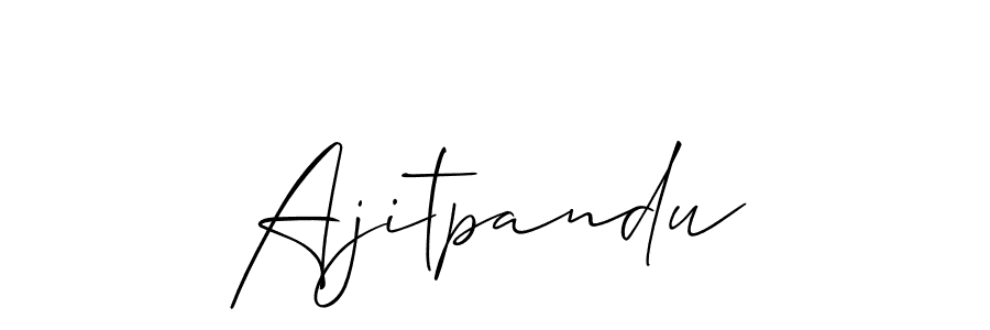 Also we have Ajitpandu name is the best signature style. Create professional handwritten signature collection using Allison_Script autograph style. Ajitpandu signature style 2 images and pictures png